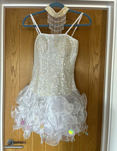 Women white sequin latin - women’s,