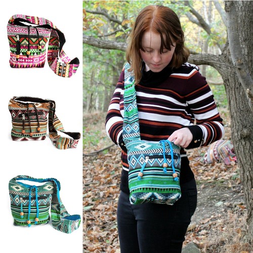 Jacquard sling shoulder bag - shoulder,