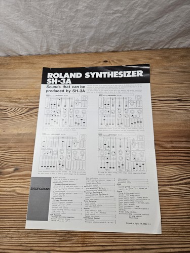 Rare vintage roland 3a - rare, sh-3a