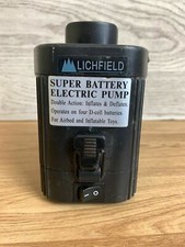 Lichfield Electric Air Pump Battery Powered Camping Airbed Inflator Portable