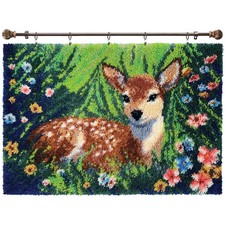 Herrschners® Fawn Meadow Kit & Hanger Latch Hook Kit