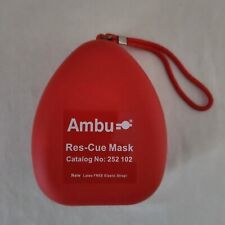 Ambu CPR Res-Cue Mask # 252 102 - Adults/Children - First Aid - Hard Case - NEW