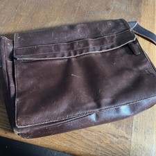 Picard Brown Leather Crossbody Bag with Strap Laptop/ipad Lots Of Pockets!
