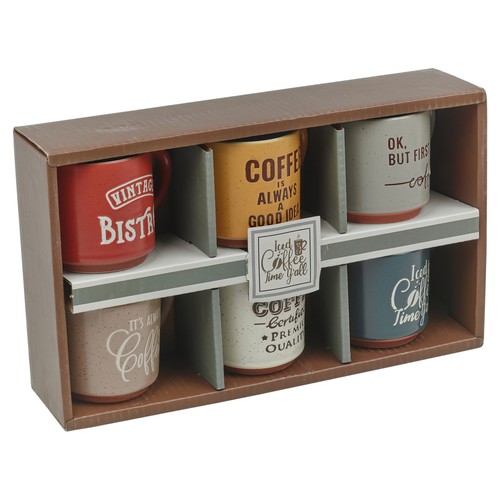 Coloured stoneware coffee - coloured,