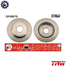 2x BRAKE DISC DF4907S FOR