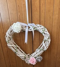 White Wicker Heart Wall
