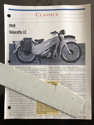 1949 velocette article - velocette,