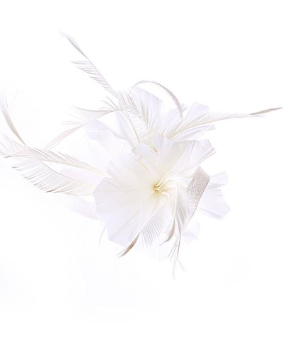 Flower hair clip feathers - flower,