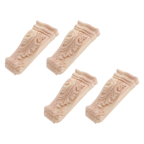4pcs carved wooden corbels - carved,
