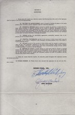 JUDY GARLAND - DOCUMENT SIGNED