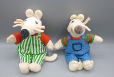 Set of 2 Vintage Lucy Cousins Maisy Maisie Mouse Soft Plush Toys 7"