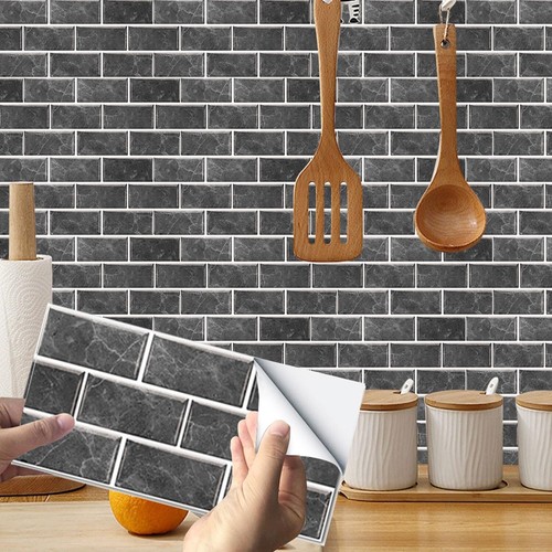 Black brick tile - black,