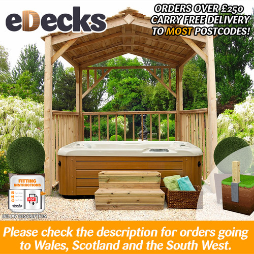 Hot tub wooden gazebo - tub, diy