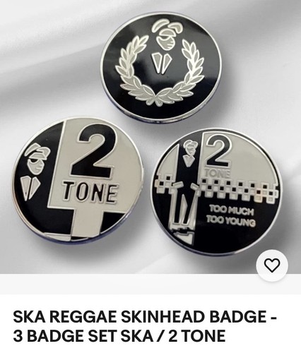Ska 2tone pin badges - ska,