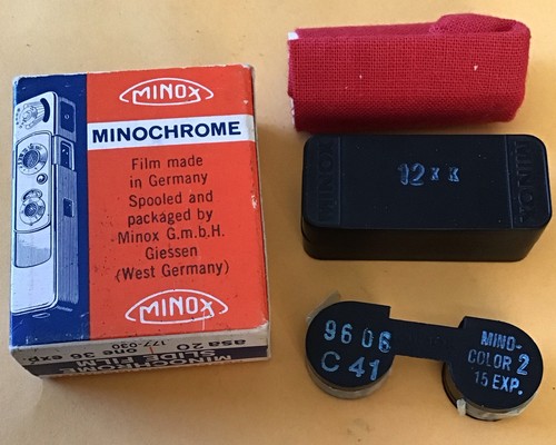 Minox film cartridge box - film, w/box