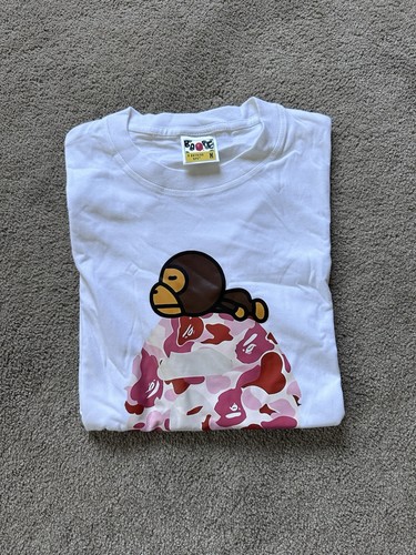 Bape white and pink short - white,