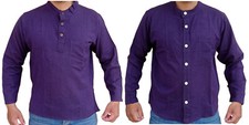Purple Men's Grandad Kurta