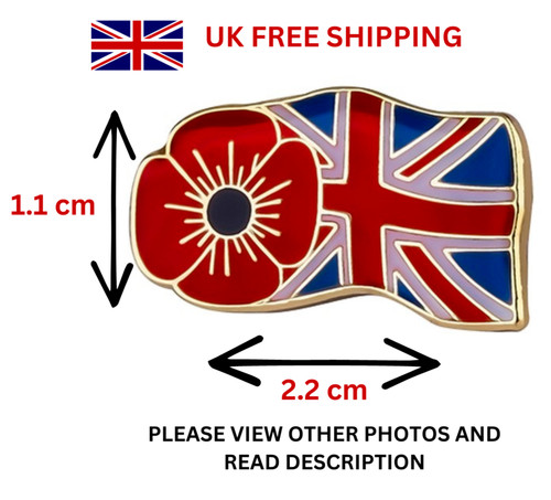 Red poppy union flag - 1, x