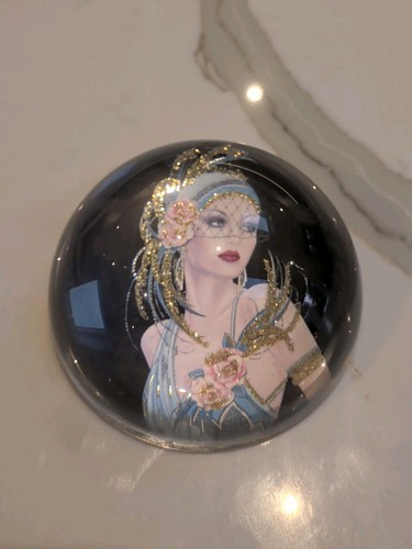 Art deco lady glass - lady,
