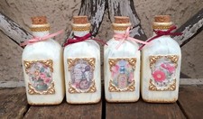 Shabby Chic Bathroom Bottles 100 ml, Handmade, Floral