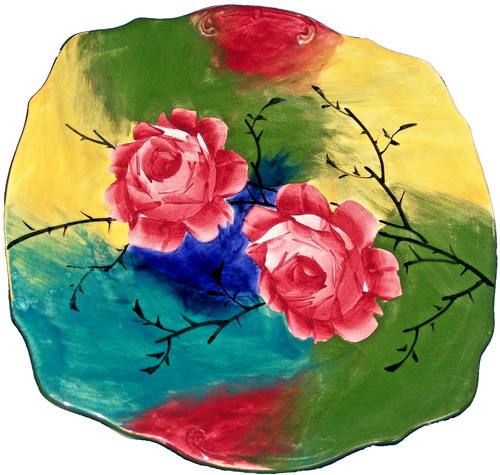 Wemyss pottery bread plate - bread,