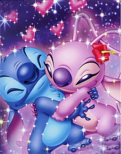 Stitch angel love full drill - stitch,