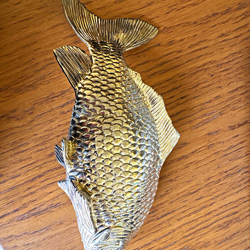 Brass fish shaped decorative - brass,