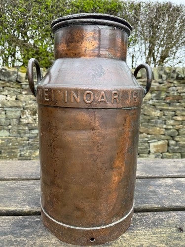 Large vintage copper milk - vintage,