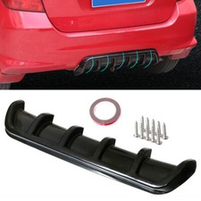 Universal Car Rear Bumper Body Kit Shark Chin Spoiler Diffuser Trim Cover Black