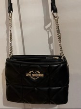 Moschino Black Quilted Shoulder Bag Small Designer Bag