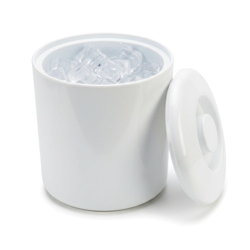 Round ice bucket white 6 - ice,