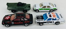 Vintage lot of 3 1980s matchbox cars and 1 corgi Jr. tank