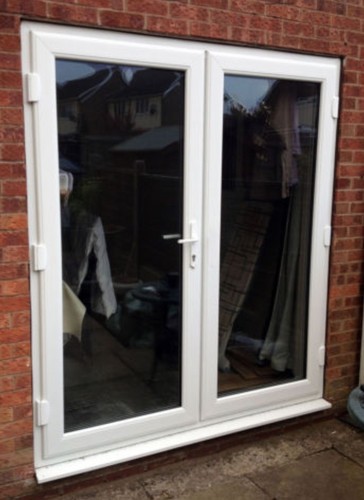 White upvc french doors - french,