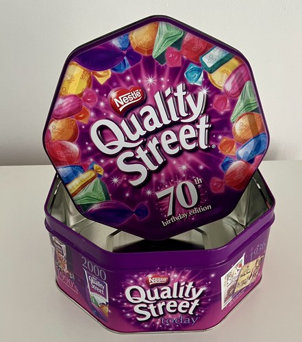 Quality street tin 70th - tin, ~