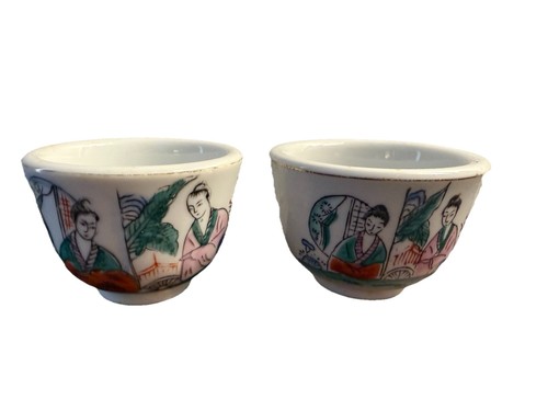 Asian geisha tea - cup, porcelain