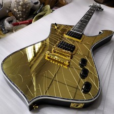 Custom Shop Gold Cracked Mirror ICEMAN Paul Stanley Electric Guitar 