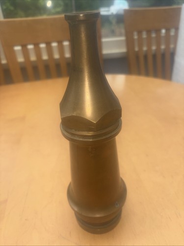 Vintage brass fire hose nozzle - vintage,