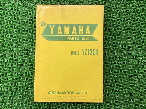 Yz125e parts list 1st edition - list,