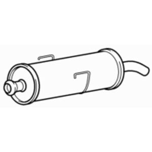 Rear exhaust silencer - exhaust,