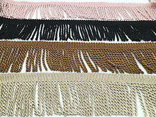 1metre BULLION FRINGE TASSEL TRIM 10CM UPHOLSTERY FRINGING, COLOUR CHOICE