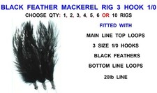 BLACK FEATHER RIG 3 HOOK 1/0