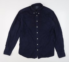 Hackett Men's Blue Slim Fit Casual Long Sleeve Shirt