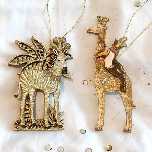 Gold glitter wild animal ella - glitter,
