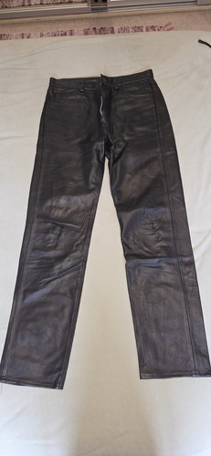 Vintage real leather trousers - vintage,