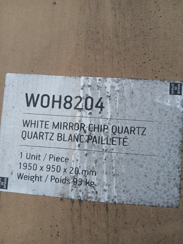 White mirror chip quartz - white,