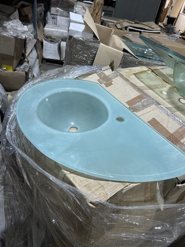 Glass basin half - basin, modern