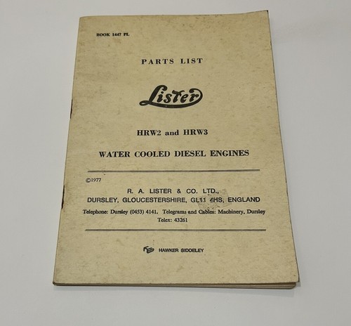 Lister parts list - lister,