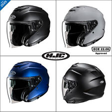 HJC I31 Plain Open Face Motorcycle Helmet Scooter Jet Motorbike Black Blue Grey