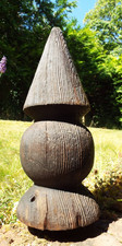 RECLAIMED LARGE 18th 19th CENTURY CARVED STAIR NEWEL POST CAP  ROOF FINIAL 15"