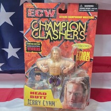 ECW Champion Clashers Jerry Lynn Figure Head Butt Wrestling Vintage Toy Boxed